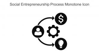 Social Entrepreneurship Process Monotone Icon In Powerpoint Pptx Png And Editable Eps Format