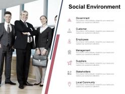 Social Environment Stakeholders Ppt Powerpoint Presentation Outline Gridlines