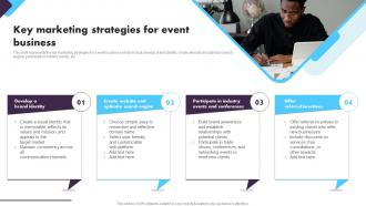 Social Event Planning Key Marketing Strategies For Event Business BP SS