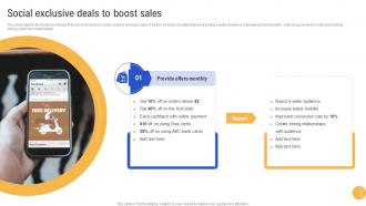 Social Exclusive Deals To Boost Sales Advertisement Campaigns To Acquire Mkt SS V