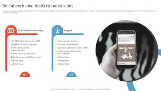 Social Exclusive Deals To Boost Sales Promotion Campaign To Boost Business MKT SS V