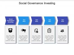 Social governance investing ppt powerpoint presentation gallery format cpb