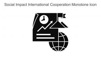 Social Impact International Cooperation Monotone Icon In Powerpoint Pptx Png And Editable Eps Format