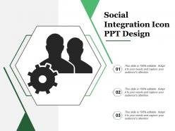 Social integration icon ppt design