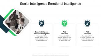 Social Intelligence Emotional Intelligence In Powerpoint And Google Slides Cpb