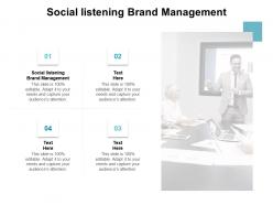 Social listening brand management ppt powerpoint presentation slides themes cpb