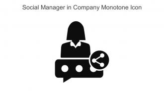 Social Manager In Company Monotone Icon In Powerpoint Pptx Png And Editable Eps Format