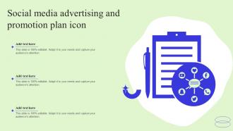 Social Media Advertising And Promotion Plan Icon