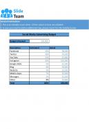 Social Media Advertising Budget Excel Spreadsheet Worksheet Xlcsv XL SS