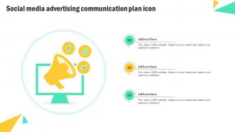 Social Media Advertising Communication Plan Icon