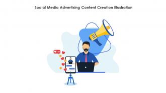 Social Media Advertising Content Creation Illustration