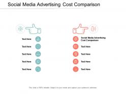 Social media advertising cost comparison ppt powerpoint presentation gallery diagrams cpb