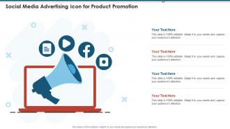 Social Media Advertising Icon For Product Promotion