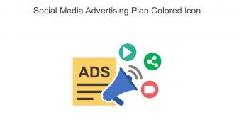 Social Media Advertising Plan Colored Icon in powerpoint pptx png and editable eps format