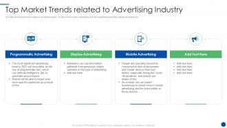 Social media agency top market trends related to advertising industry ppt background
