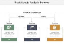 Social media analysis services ppt powerpoint presentation model infographics cpb