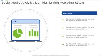 Social Media Analytics Icon Highlighting Marketing Results