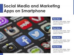 Social media and marketing apps on smartphone