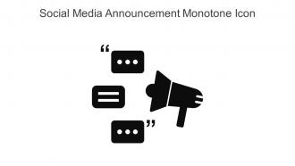 Social Media Announcement Monotone Icon In Powerpoint Pptx Png And Editable Eps Format