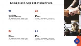 Social Media Applications Business In Powerpoint And Google Slides Cpb