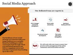Social media approach ppt summary model
