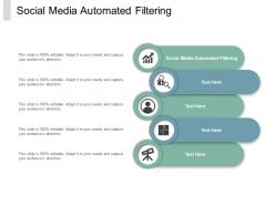 Social media automated filtering ppt powerpoint presentation portfolio deck cpb