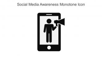 Social Media Awareness Monotone Icon In Powerpoint Pptx Png And Editable Eps Format