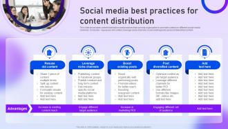 Social Media Best Practices For Content Distribution Content Distribution Marketing Plan