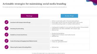Social Media Branding Actionable Strategies For Maintaining Social Media Branding