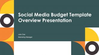 Social Media Budget Template Overview Presentation PPT Guidelines ACP Social Media Budget Template Overview Presentation PPT Guidelines ACP