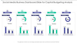 Social Media Business Dashboard Slide For Capital Budgeting Analysis Infographic Template