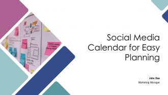 Social Media Calendar For Easy Planning PPT Mockup AT Social Media Calendar For Easy Planning PPT Mockup AT