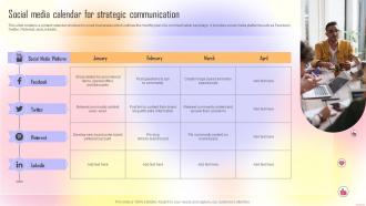 Social Media Calendar For Strategic Communication