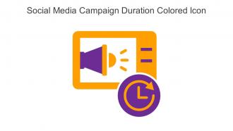 Social Media Campaign Duration Colored Icon In Powerpoint Pptx Png And Editable Eps Format