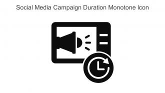 Social Media Campaign Duration Monotone Icon In Powerpoint Pptx Png And Editable Eps Format