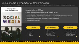 Social Media Campaign For Film Promotion Movie Marketing Plan To Create Awareness Strategy SS V
