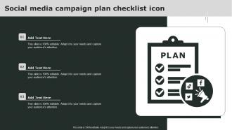 Social Media Campaign Plan Checklist Icon