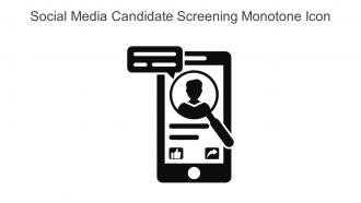 Social Media Candidate Screening Monotone Icon In Powerpoint Pptx Png And Editable Eps Format