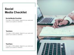 Social media checklist ppt powerpoint presentation styles microsoft cpb