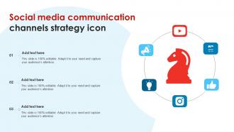 Social Media Communication Channels Strategy Icon