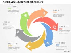 Social media communication icons flat powerpoint design