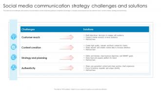 Social Media Communication Strategy Challenges And Solutions