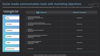 Social Media Communication Tools With Marketing Objectives