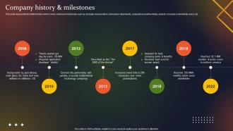 Social Media Company Profile Company History And Milestones CP SS V