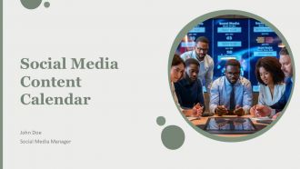 Social Media Content Calendar PPT Presentation AT Social Media Content Calendar PPT Presentation AT