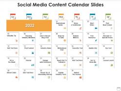 Social media content calendar slides
