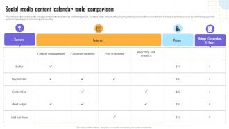 Social Media Content Calendar Tools Comparison