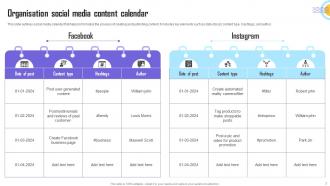 Social Media Content Calender Powerpoint Ppt Template Bundles Informative Researched