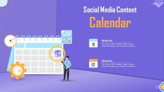 Social Media Content Calender Ppt Powerpoint Presentation File Diagrams
