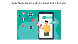 Social Media Content Marketing Search Engine Illustration
